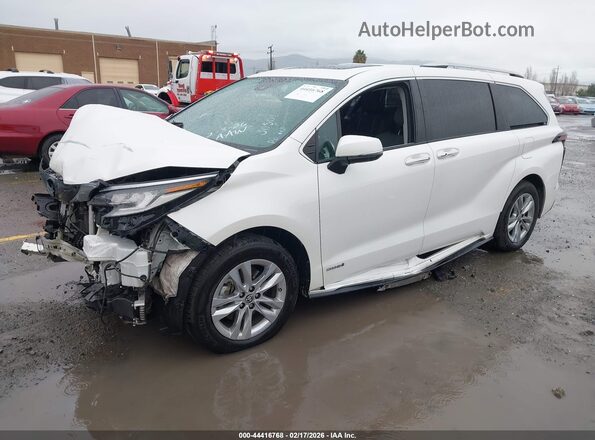 5TDZRKEC7MS009776 2021 TOYOTA LIMITED White წინა მარცხენა ხედი სამი მეოთხედიდან