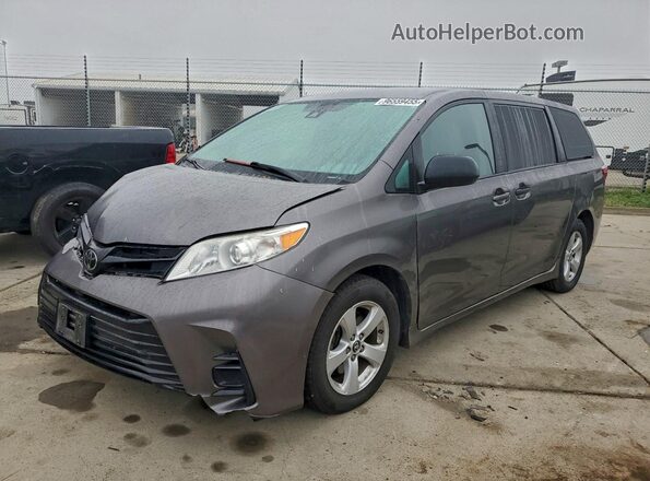 5TDZZ3DCXJS924575 2018 TOYOTA SIENNA Charcoal Vista tres cuartos delantera izquierda