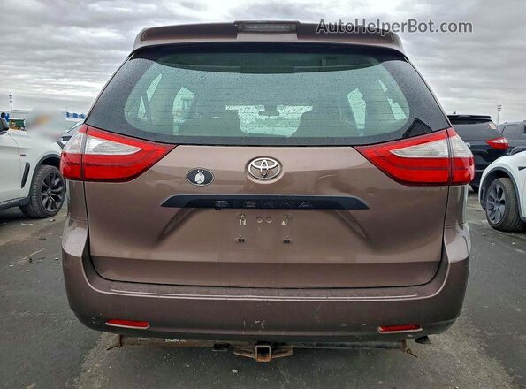 5TDZZ3DCXJS954160 2018 TOYOTA SIENNA Коричневый Вид сзади