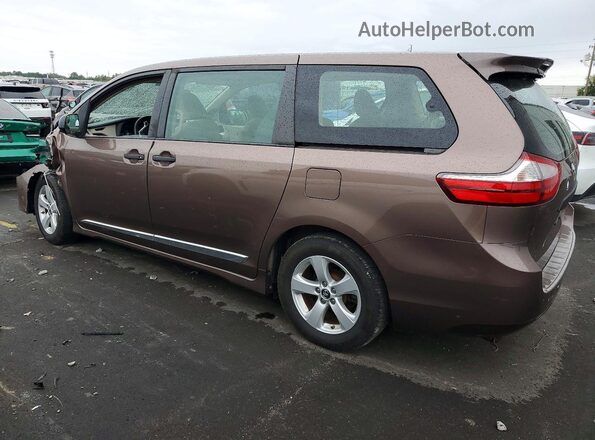 5TDZZ3DCXJS954160 2018 TOYOTA SIENNA Коричневый Задняя левая четверть