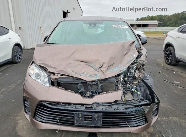 5TDZZ3DCXJS954160 2018 TOYOTA SIENNA Коричневый Вид спереди