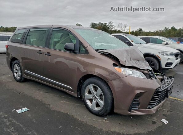 5TDZZ3DCXJS954160 2018 TOYOTA SIENNA Коричневый Передняя правая четверть