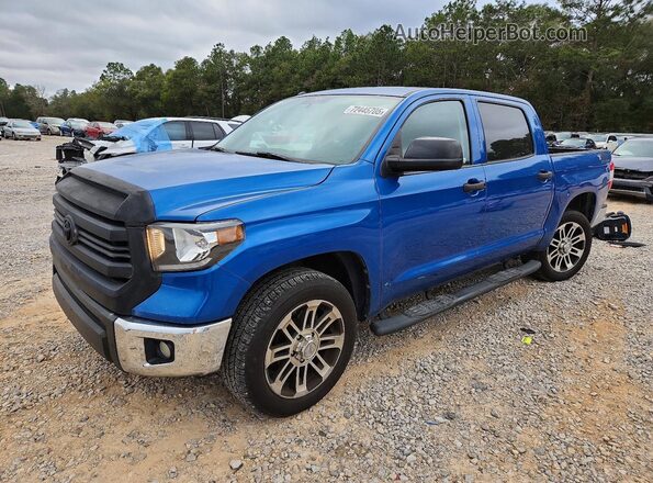 5TFEM5F19GX095389 2016 TOYOTA TUNDRA Синий Передняя левая четверть