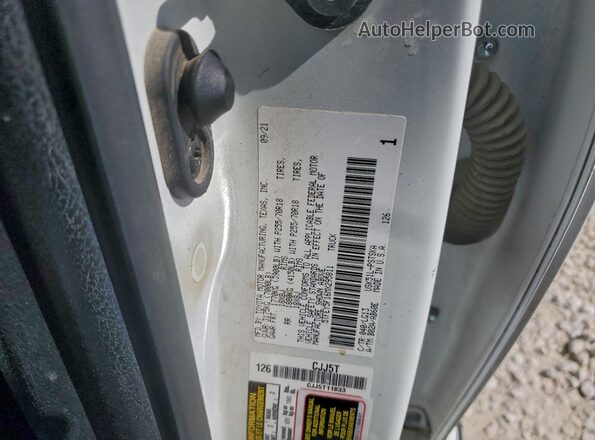 5TFEY5F16MX295811 2021 TOYOTA TUNDRA White Widok naklejki z numerem VIN