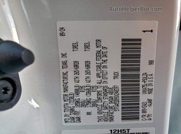 5TFWA5DB9SX240397 2025 TOYOTA LIMITED White Вид підкапотного простору