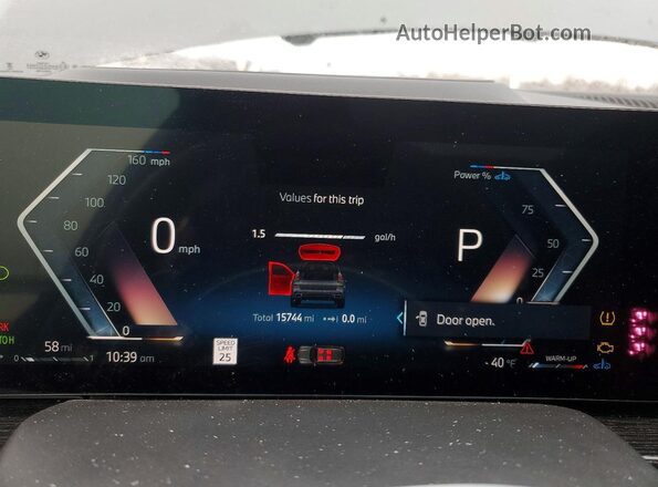 5UX23EM00S9Z20182 2025 BMW X7 Gray Вид щитка приладів