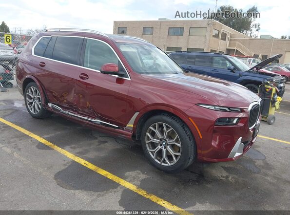 5UX23EM05R9T87756 2024 BMW X7 Red Przód prawy