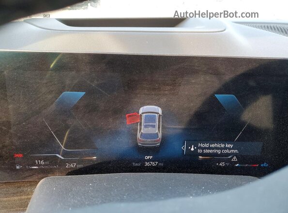 5UX23EM08P9P30735 2023 BMW X7 Silver Вид щитка приладів