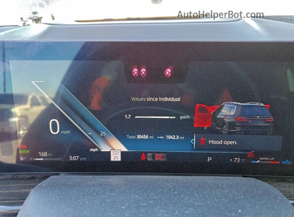 5UX23EM0XR9V79237 2024 BMW X7 Black Вид щитка приладів