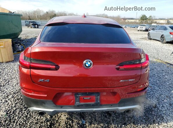 5UX2V1C06M9G94367 2021 BMW X4 Red Հետևի տեսք