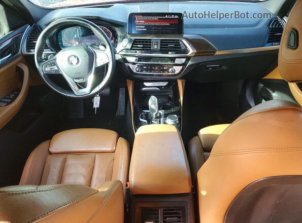 5UX2V1C06M9G94367 2021 BMW X4 Red Առջևի վահանակի տեսք