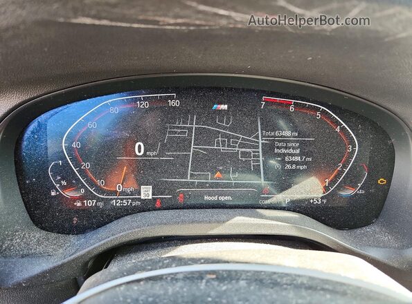 5UX33DT00N9M13481 2022 BMW X4 Серый Вид щитка приборов