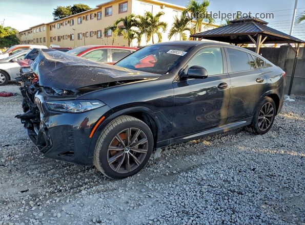5UX33EX01R9V05379 2024 BMW X6 Черный Передняя левая четверть