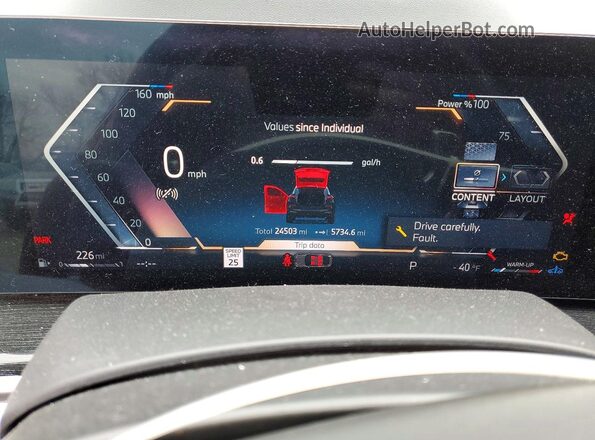 5UX33EX08R9U79072 2024 BMW X6 Черный Вид щитка приборов