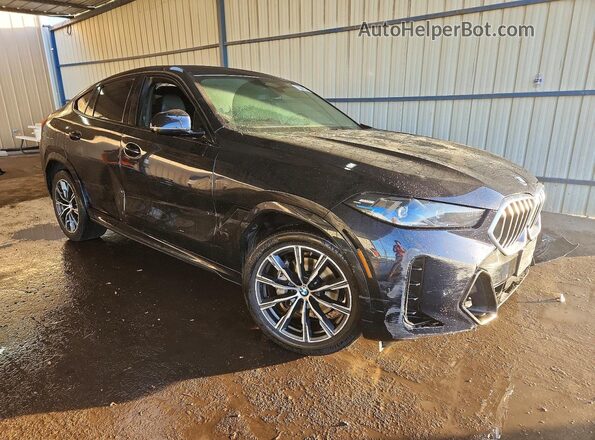 5UX33EX08S9W74479 2025 BMW X6 Черный Передняя правая четверть