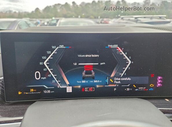 5UX33EX0XT9232319 2026 BMW X6 Gray Widok zestawu wskaźników