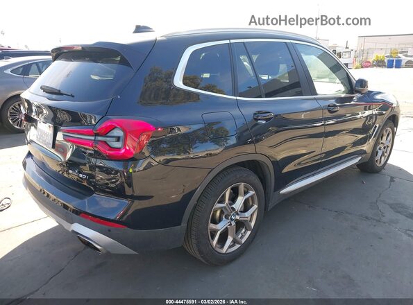 5UX43DP01N9M51588 2022 BMW X3 Черный Задняя правая четверть