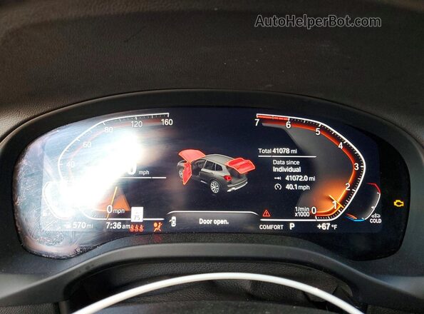5UX43DP02R9W89858 2024 BMW X3 Белый Вид щитка приборов