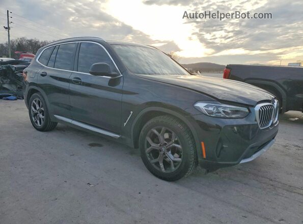 5UX43DP06N9M09594 2022 BMW X3 Черный Передняя правая четверть