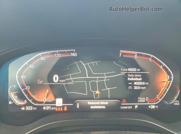 5UX43DP06N9M09594 2022 BMW X3 Черный Вид щитка приборов