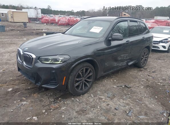 5UX43DP08N9K48228 2022 BMW X3 Черный Передняя левая четверть