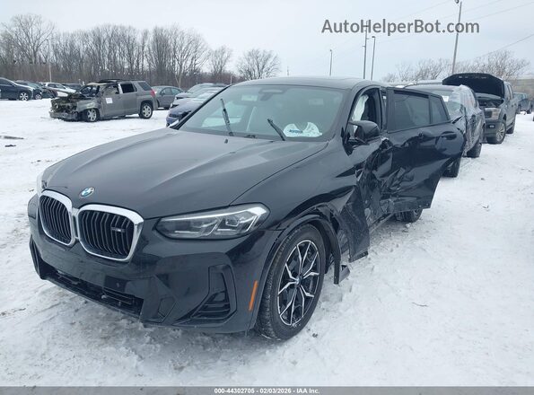 5UX43DT00P9P47145 2023 BMW X4 Черный Передняя левая четверть