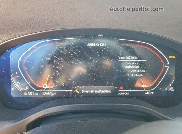5UX43DT02S9Y06057 2025 BMW X4 Серый Вид щитка приборов