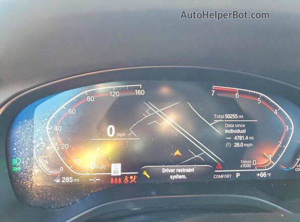 5UX53DP00P9S19524 2023 BMW X3 Черный Вид щитка приборов