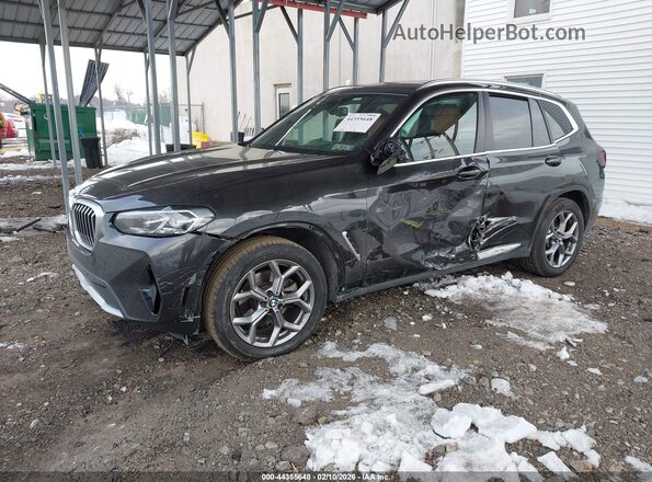 5UX53DP00R9W05461 2024 BMW X3 Blue Առջևի ձախ երեք քառորդ տեսարան