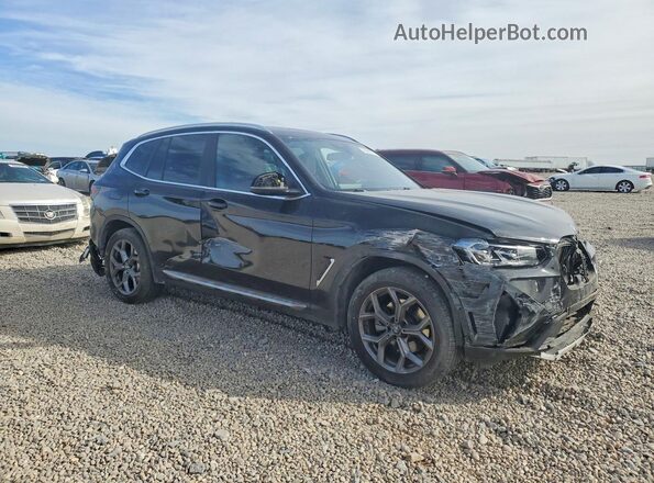 5UX53DP02P9R81463 2023 BMW X3 Black Передня права чверть