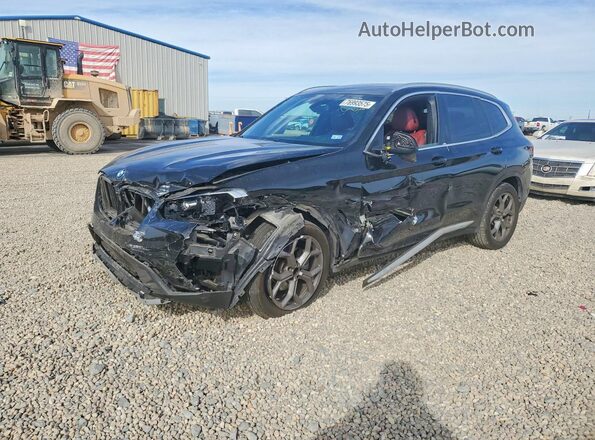 5UX53DP02P9R81463 2023 BMW X3 Black Передня ліва чверть