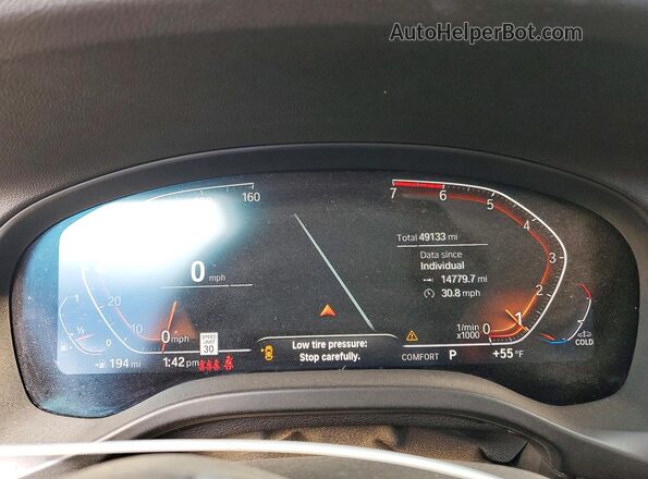 5UX53DP02P9R81463 2023 BMW X3 Black Вид щитка приладів