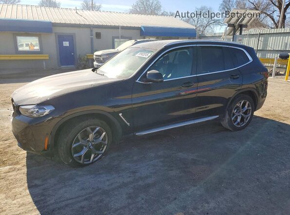 5UX53DP02P9S00120 2023 BMW X3 Black Передня ліва чверть