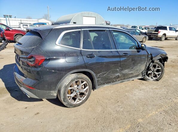 5UX53DP02P9S00120 2023 BMW X3 Black Задня права чверть