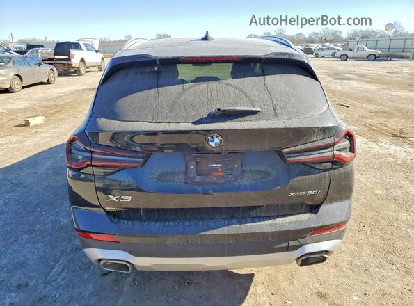 5UX53DP02P9S00120 2023 BMW X3 Black Вид ззаду