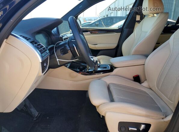 5UX53DP03N9N15523 2022 BMW X3 Синий Вид салона спереди