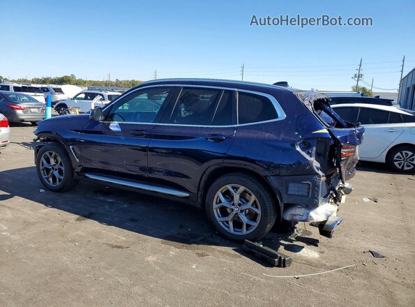 5UX53DP03N9N15523 2022 BMW X3 Синий Задняя левая четверть