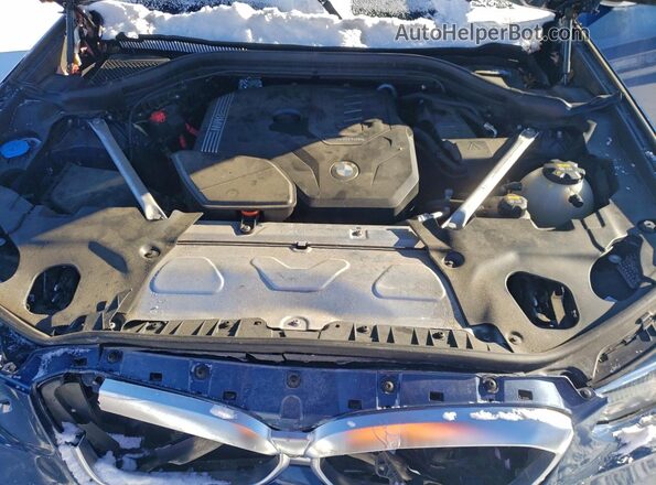 5UX53DP06N9K92412 2022 BMW X3 Синий Вид задней части салона