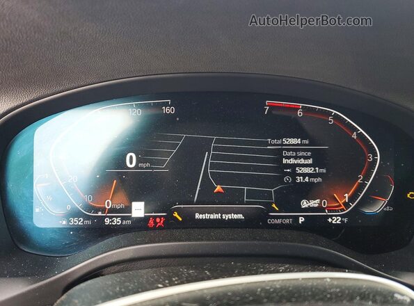 5UX53DP09N9M66389 2022 BMW X3 Белый Вид щитка приборов