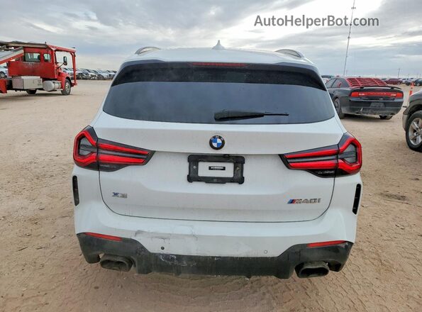 5UX83DP07N9J41737 2022 BMW X3 White Rear view