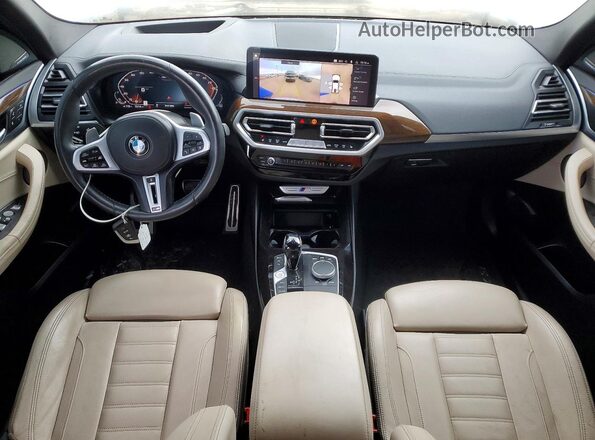 5UX83DP07N9J41737 2022 BMW X3 White Dashboard view