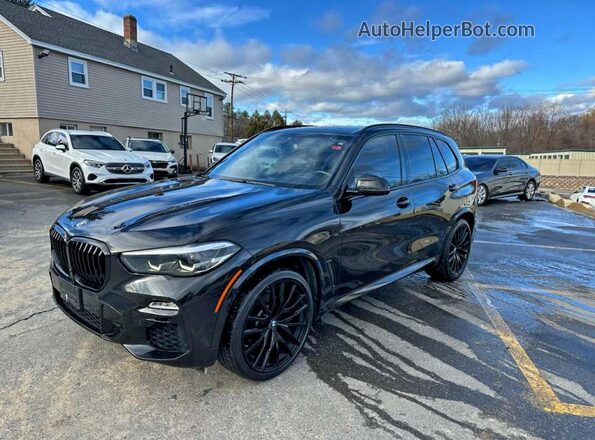 5UXCR4C01M9F90721 2021 BMW X5 Черный Передняя левая четверть