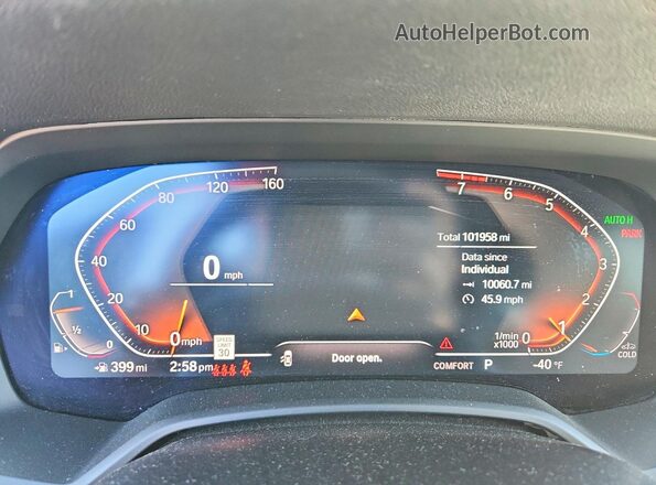 5UXCR6C52KLL06551 2019 BMW X5 Белый Вид щитка приборов