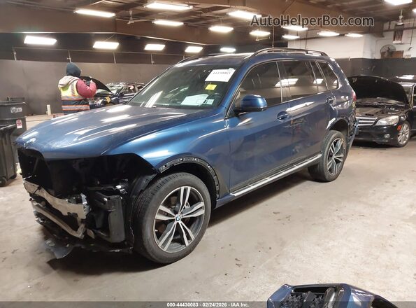 5UXCW2C03M9E70013 2021 BMW X7 Blue Przód lewy