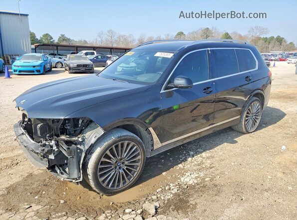 5UXCW2C06M9G75504 2021 BMW X7 Black Առջևի ձախ երեք քառորդ տեսարան