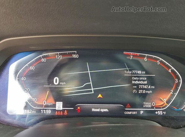 5UXCW2C53KL088895 2019 BMW X7 Белый Вид щитка приборов