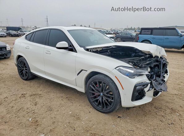 5UXCY6C01M9H49977 2021 BMW X6 White Przód prawy