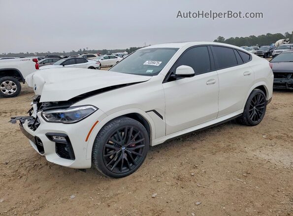 5UXCY6C01M9H49977 2021 BMW X6 White Przód lewy