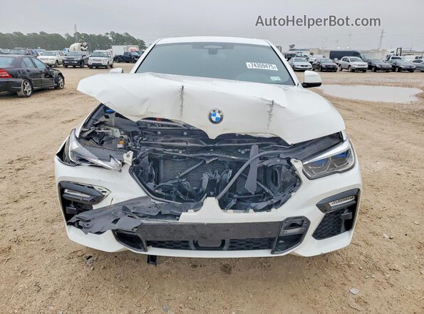 5UXCY6C01M9H49977 2021 BMW X6 White Widok z przodu