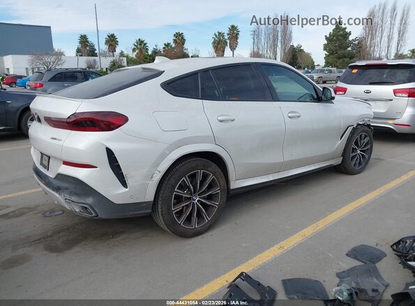 5UXCY6C06P9N62025 2023 BMW X6 White Задня права чверть